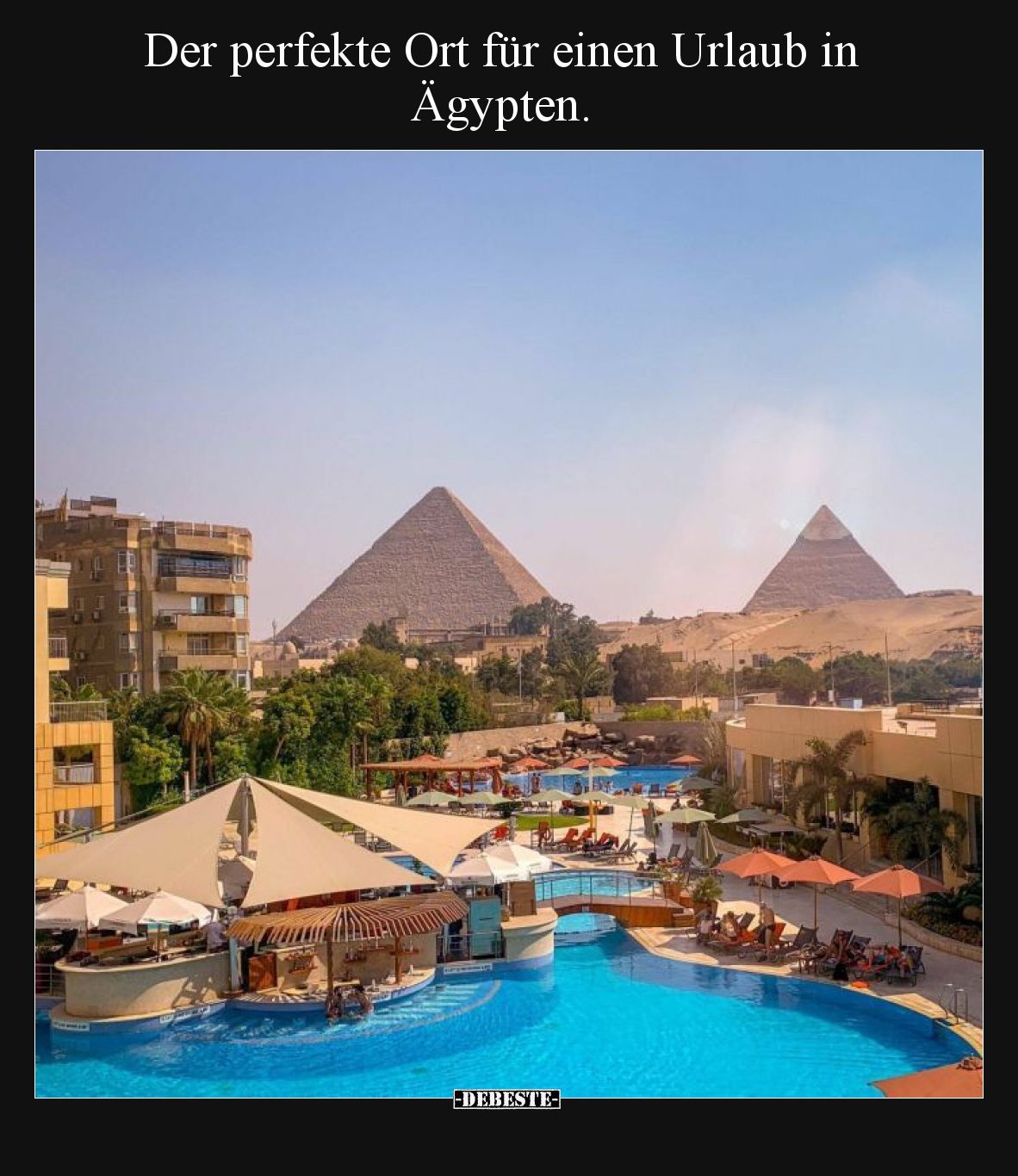 Der perfekte Ort für einen Urlaub in Ägypten.