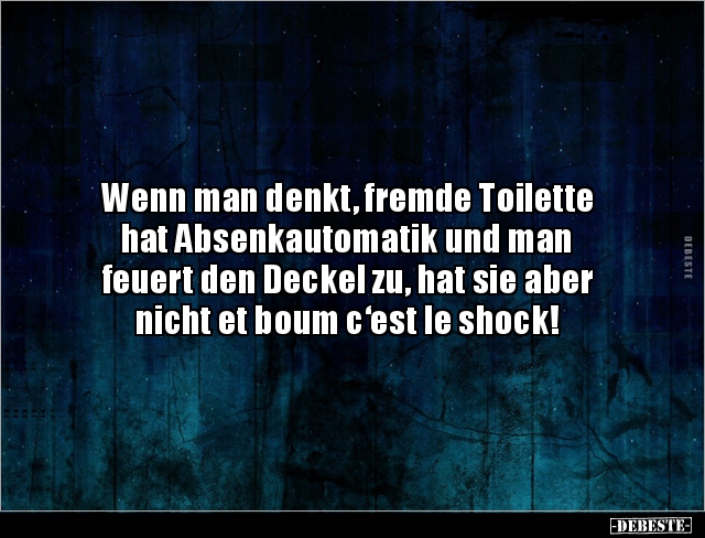 Wenn man denkt, fremde Toilette hat Absenkautomatik und.. - Lustige Bilder | DEBESTE.de