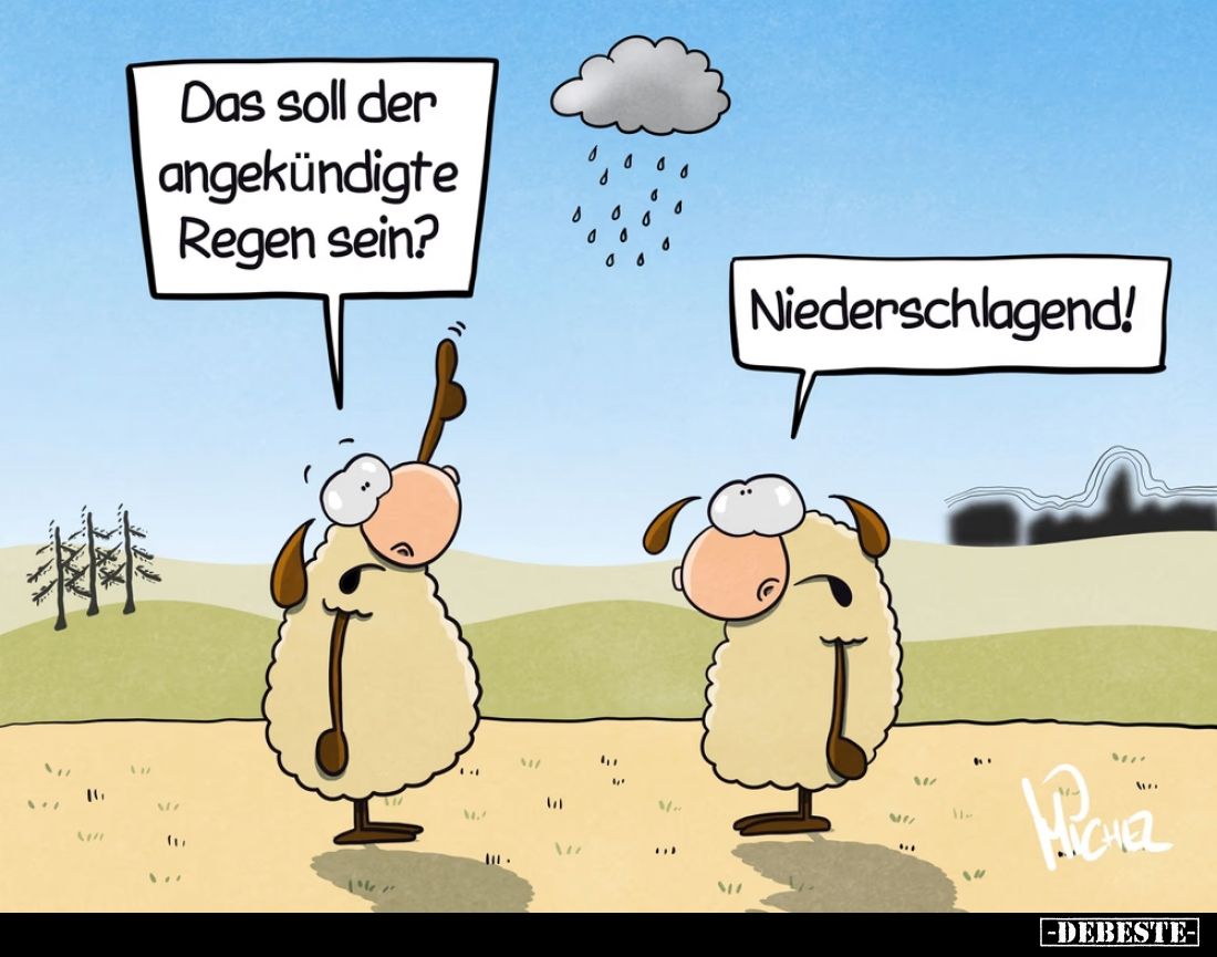 Das soll der angekündigte Regen sein?
Niederschlagend!