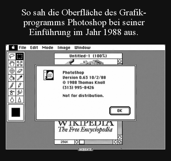 So sah die Oberfläche des Grafikprogramms Photoshop bei.. - Lustige Bilder | DEBESTE.de