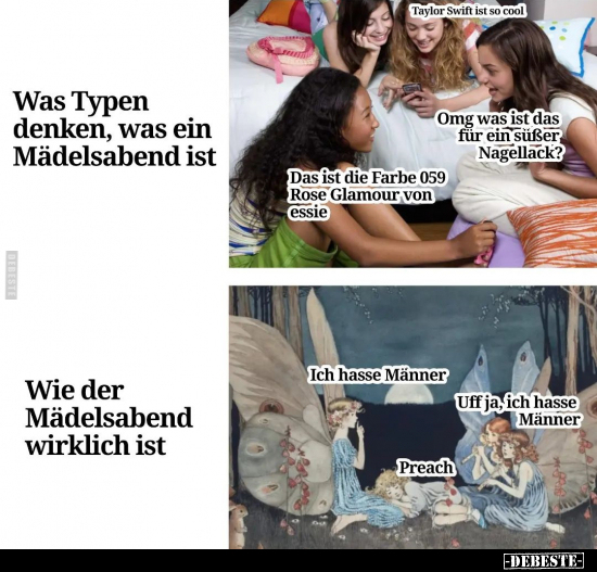 Was Typen denken, was ein Mädelsabend ist.. - Lustige Bilder | DEBESTE.de