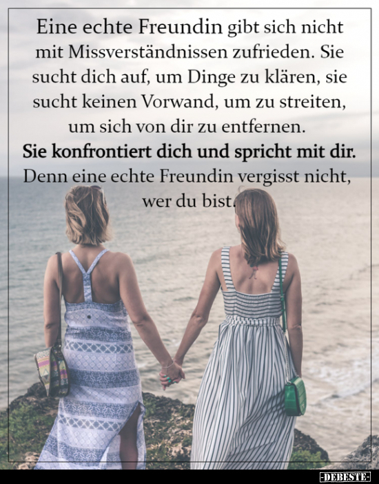 Eine echte Freundin gibt sich nicht mit Missverständnissen.. - Lustige Bilder | DEBESTE.de