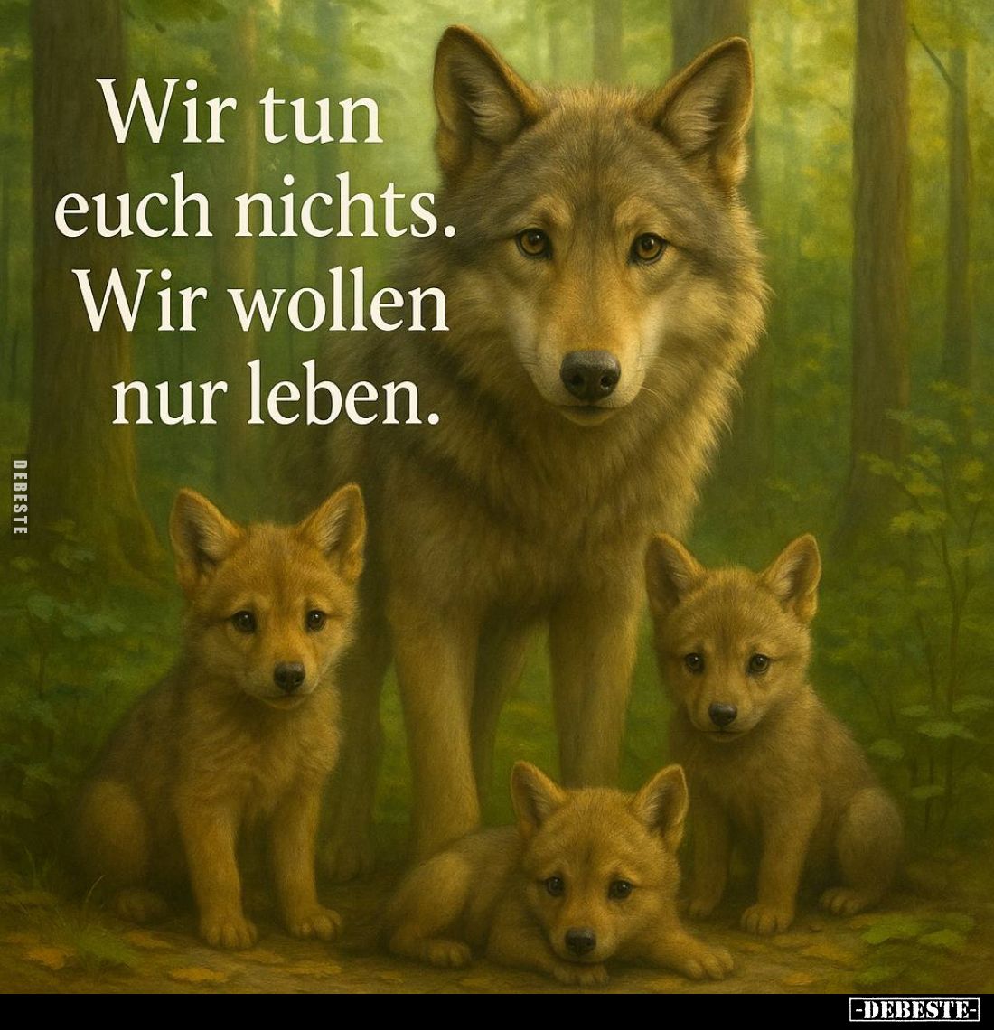 Wir tun euch nichts. Wir wollen nur leben.