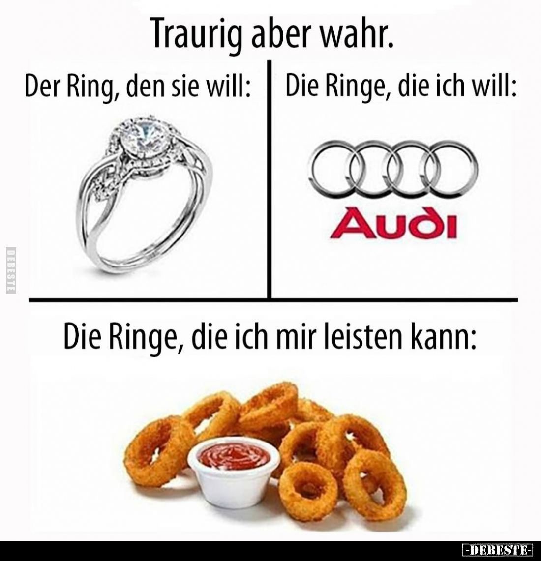 Traurig aber wahr. -
Der Ring, den sie will: -
Die Ringe, die ich will:
-
Die Ringe, die ich mir leisten kann: