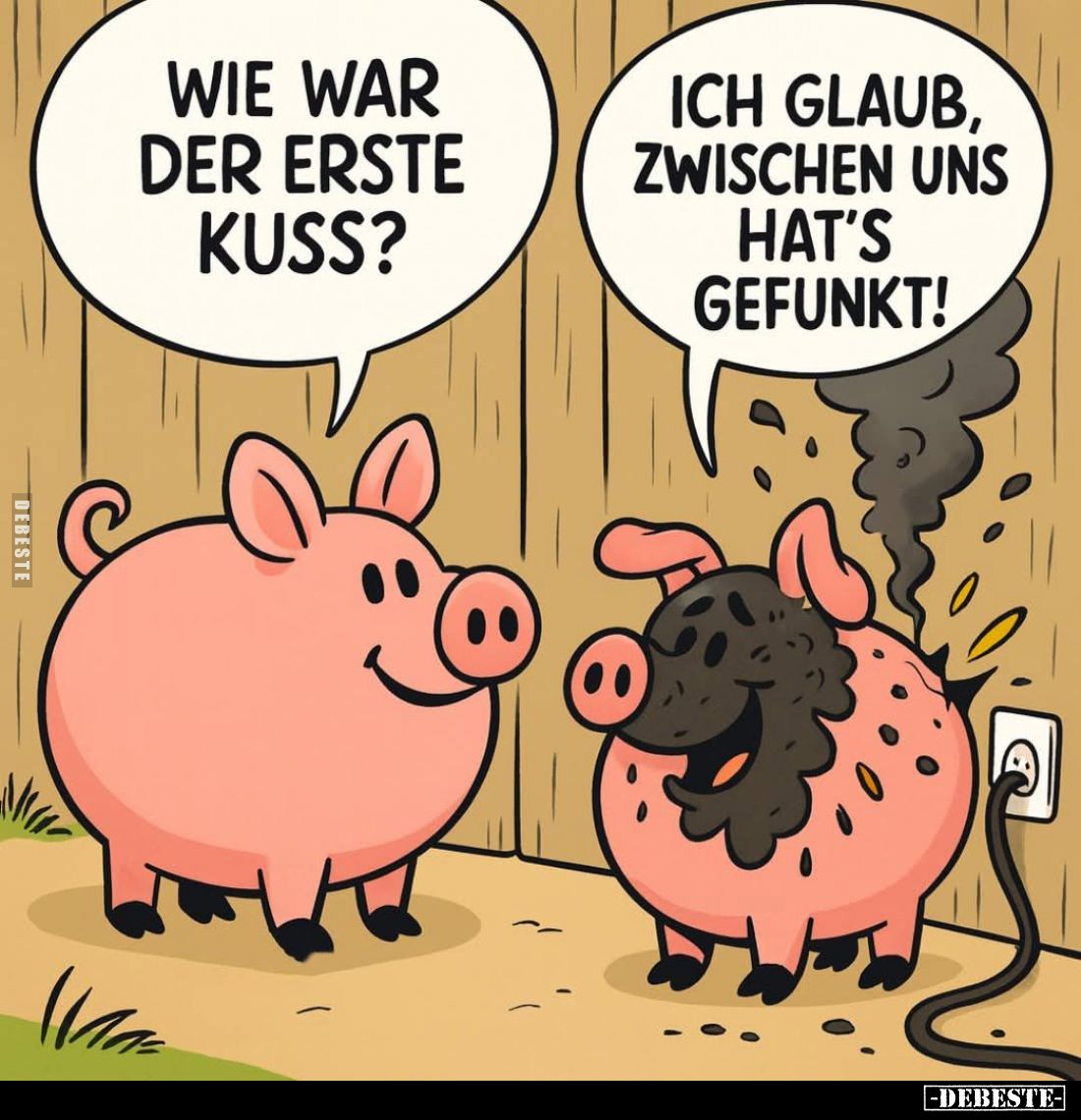 Wie war der erste Kuss? -
Ich glaub, zwischen uns hat's gefunkt!