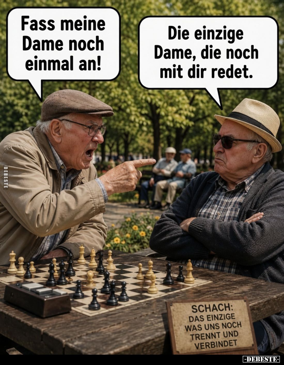 Fass meine Dame noch einmal an!
Die einzige Dame, die noch mit dir redet.