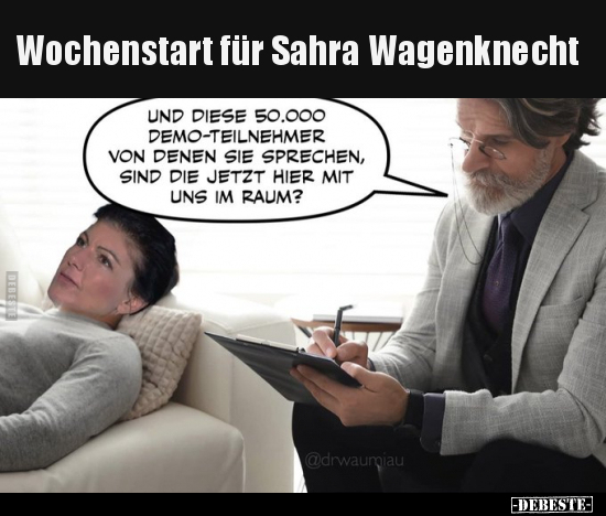 Wochenstart für Sahra Wagenknecht.. - Lustige Bilder | DEBESTE.de