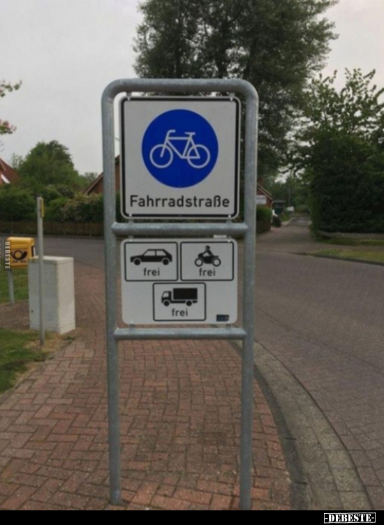 Fahrradstraße... - Lustige Bilder | DEBESTE.de