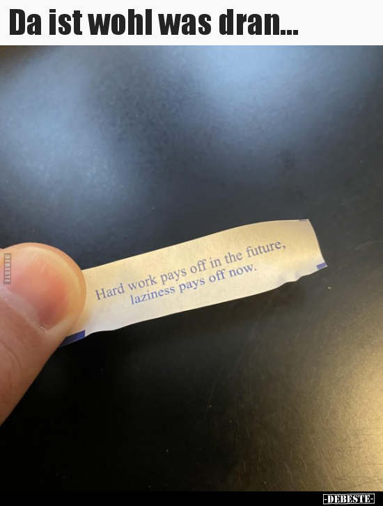 Da ist wohl was dran...