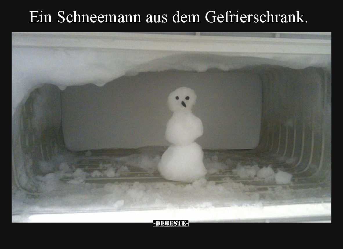 Ein Schneemann aus dem Gefrierschrank