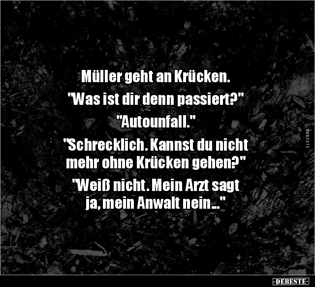 Müller geht an Krücken.. - Lustige Bilder | DEBESTE.de