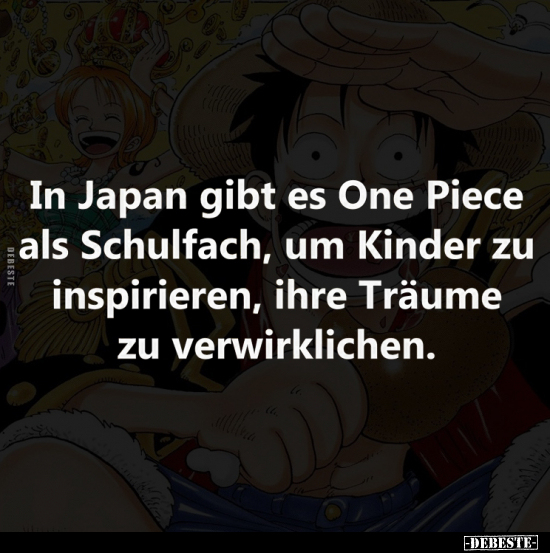 In Japan gibt es One Piece als Schulfach.. - Lustige Bilder | DEBESTE.de