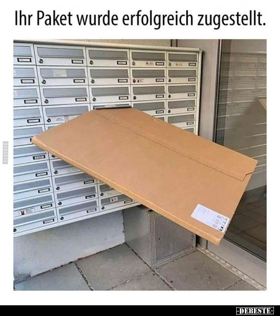Ihr Paket wurde erfolgreich zugestellt... - Lustige Bilder | DEBESTE.de
