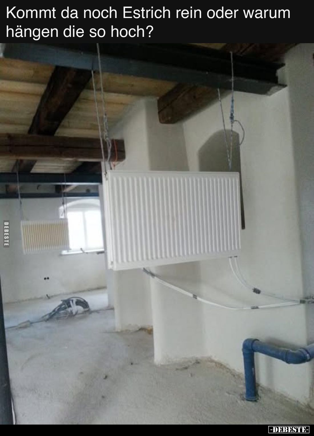 Kommt da noch Estrich rein oder warum hängen die so hoch?