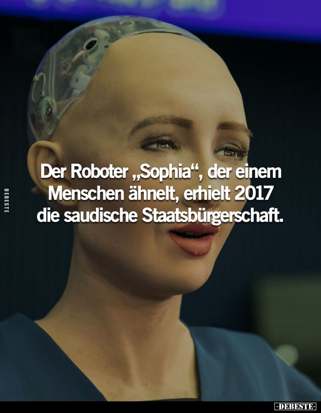 Der Roboter "Sophia", der einem Menschen ähnelt, erhielt 2017 die saudische Staatsbürgerschaft.