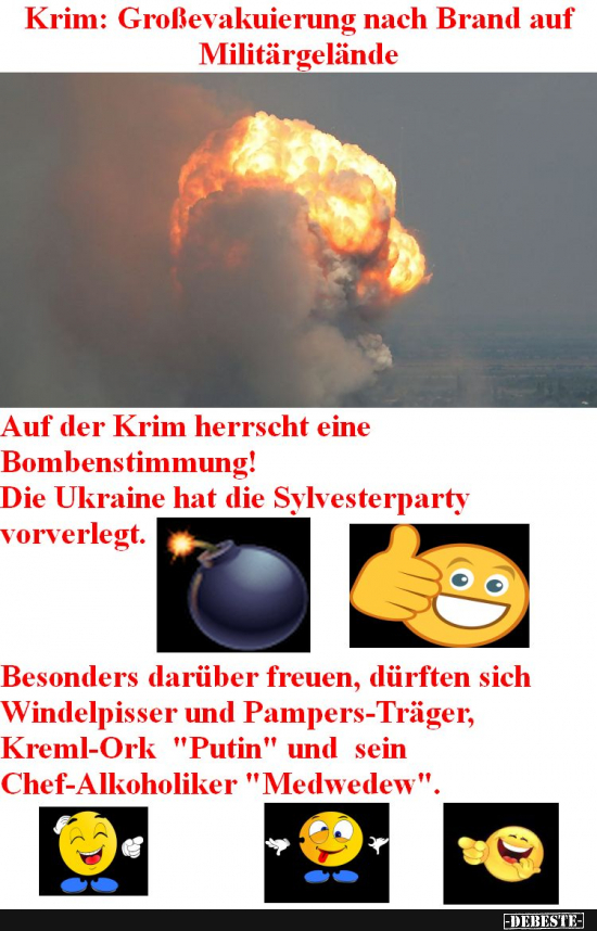 Putin und die vorverlegte Sylvesterparty auf der Krim! - Lustige Bilder | DEBESTE.de