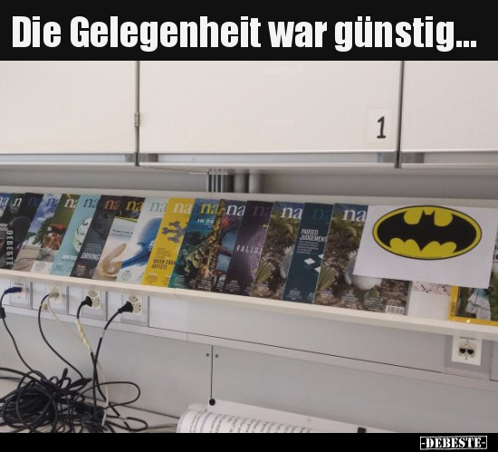 Die Gelegenheit war günstig...