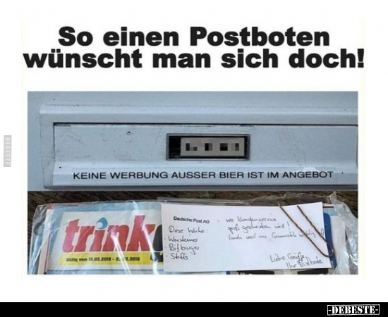 So einen Postboten wünscht man sich doch!.. - Lustige Bilder | DEBESTE.de