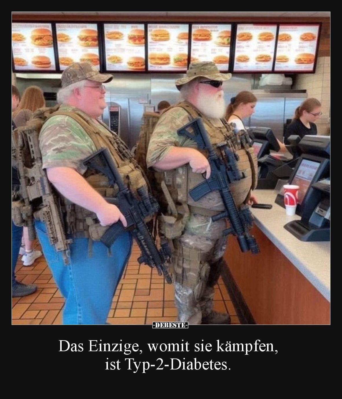 Das Einzige, womit sie kämpfen, ist Typ-2-Diabetes.