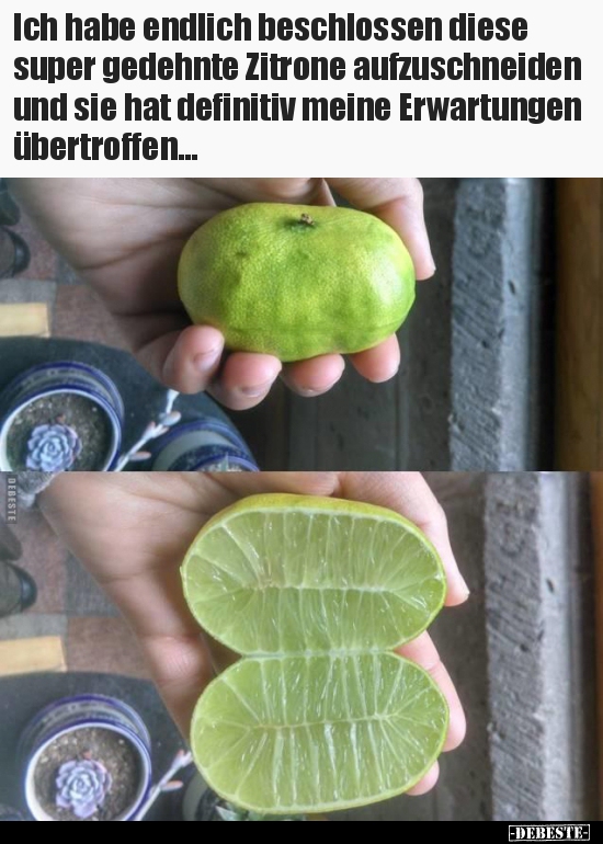 Ich habe endlich beschlossen diese super gedehnte Zitrone.. - Lustige Bilder | DEBESTE.de