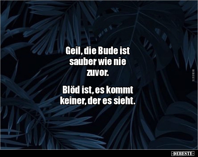 Geil, die Bude ist sauber wie nie zuvor... - Lustige Bilder | DEBESTE.de