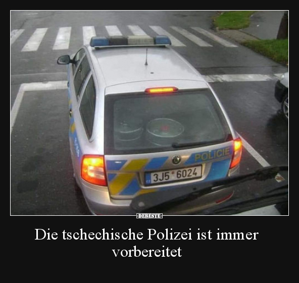 Die tschechische Polizei ist immer vorbereitet.. - Lustige Bilder | DEBESTE.de