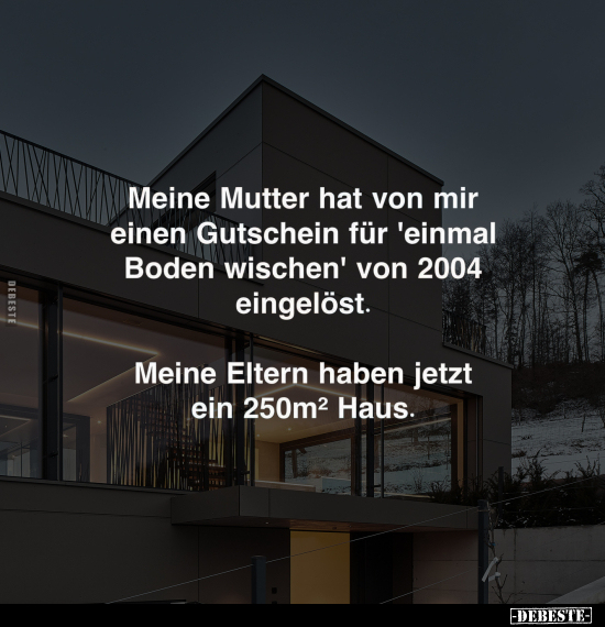 Mutter, Gutschein, Eltern, Haus