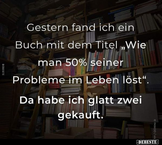 Gestern fand ich ein Buch mit dem Titel "Wie man 50%.." - Lustige Bilder | DEBESTE.de