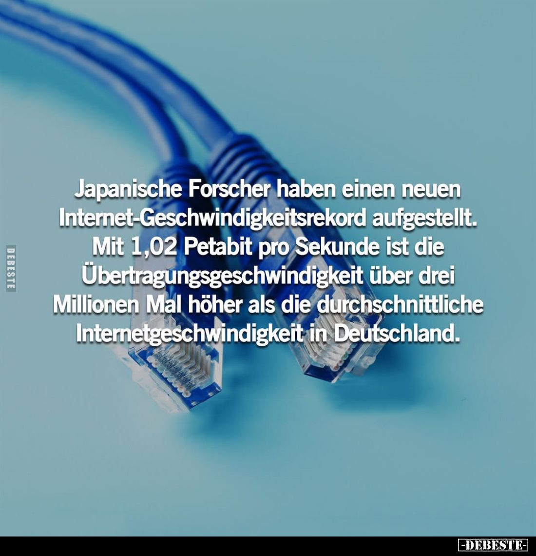 Japanische Forscher haben einen neuen Internet-Geschwindigkeitsrekord aufgestellt. Mit 1,02 Petabit pro Sekunde ist die Übert...