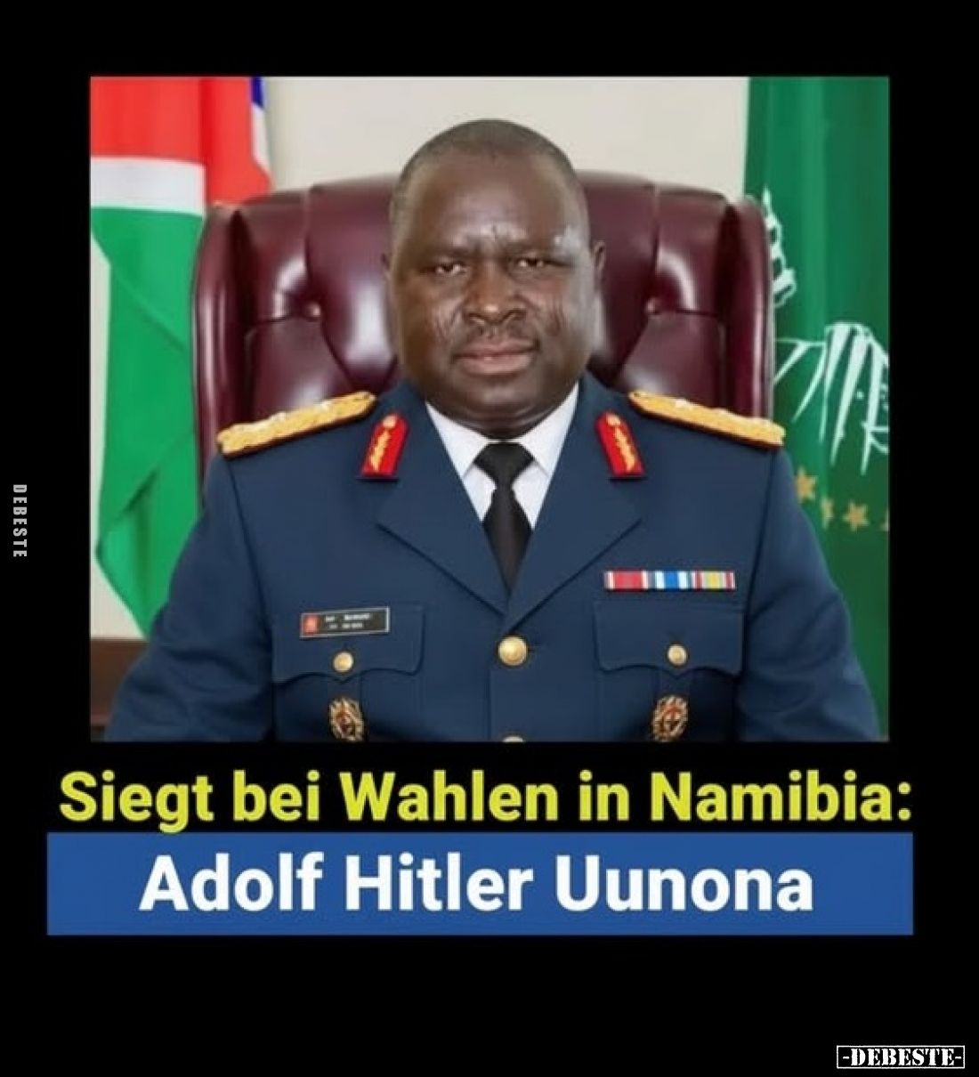 Siegt bei Wahlen in Namibia:
Adolf Hitler Uunona.