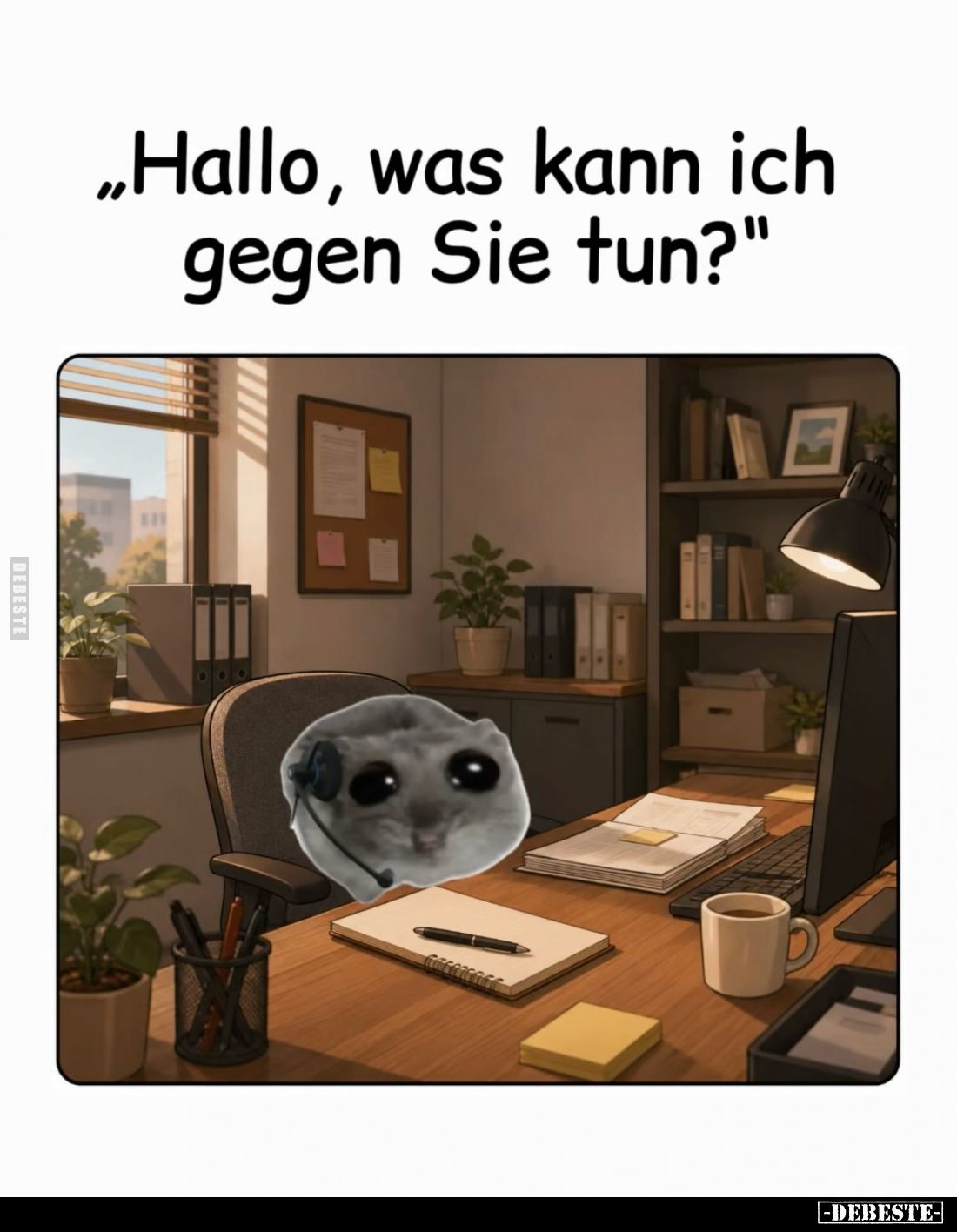 "Hallo, was kann ich gegen Sie tun?"
