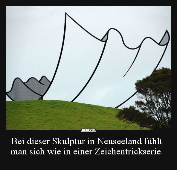 Bei dieser Skulptur in Neuseeland fühlt man sich wie in..