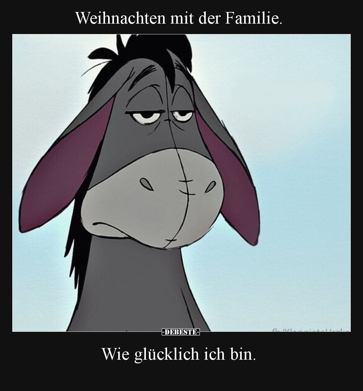 Weihnachten mit der Familie. Wie glücklich ich bin.