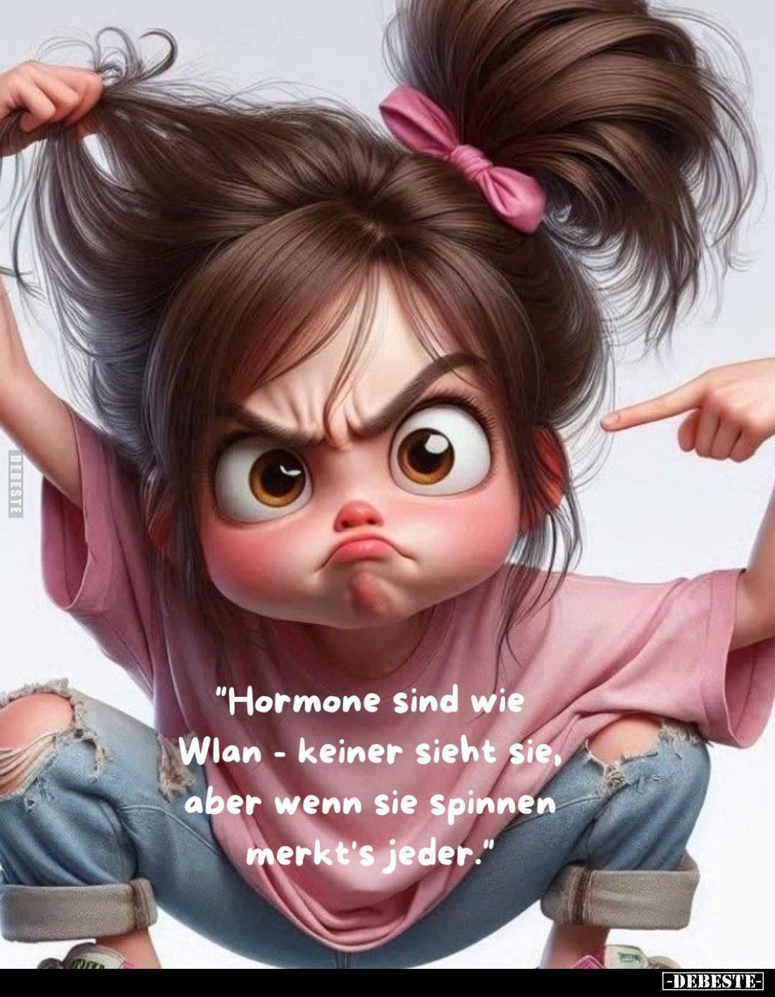 "Hormone sind wie Wlan - keiner sieht sie, aber wenn sie spinnen merkt´s jeder."