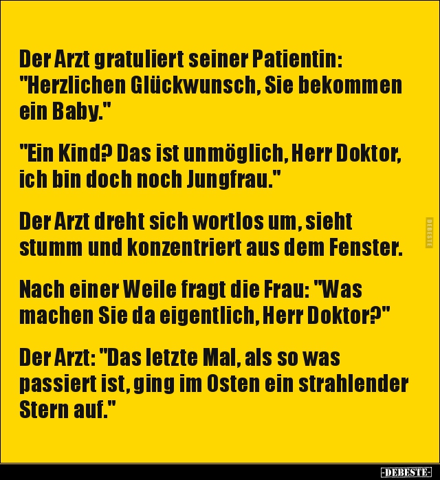 Der Arzt gratuliert seiner Patientin: "Herzlichen.." - Lustige Bilder | DEBESTE.de