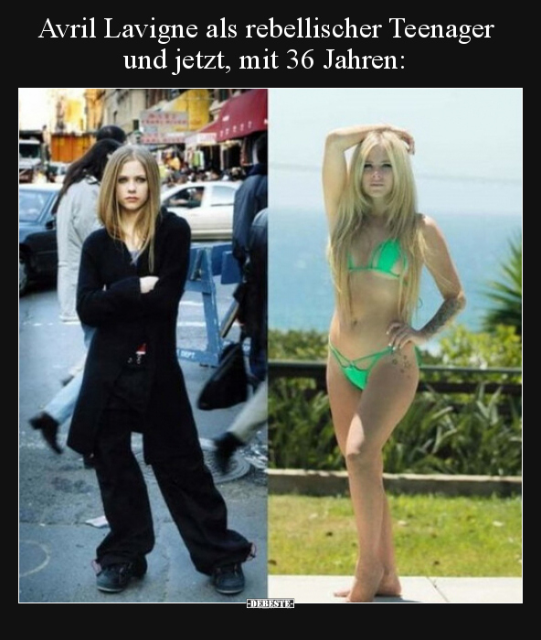 Avril Lavigne als rebellischer Teenager und jetzt, mit 36.. - Lustige Bilder | DEBESTE.de