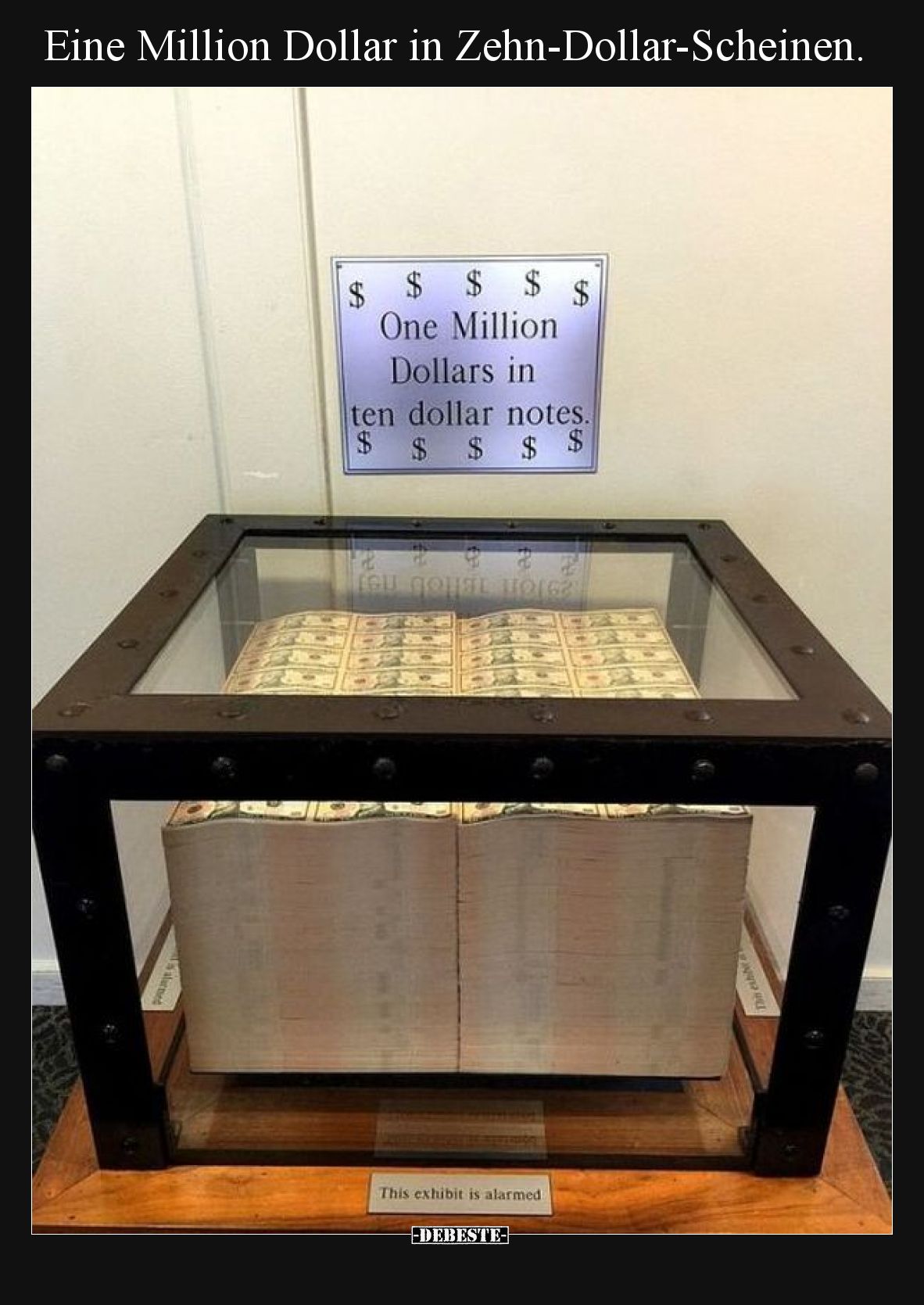 Eine Million Dollar in Zehn-Dollar-Scheinen