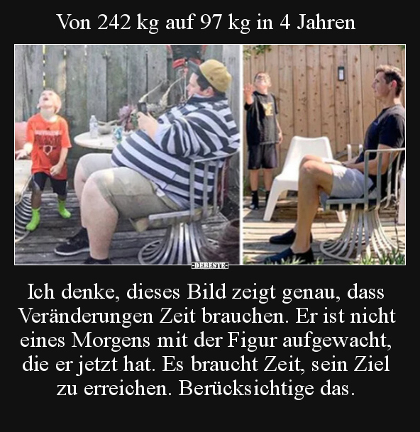 Von 242 kg auf 97 kg in 4 Jahren.. - Lustige Bilder | DEBESTE.de