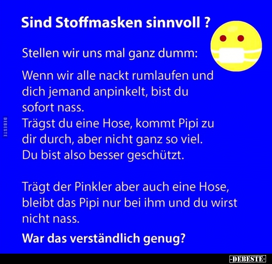 Sind Stoffmasken Sinnvoll Lustige Bilder Spruche Witze Echt Lustig