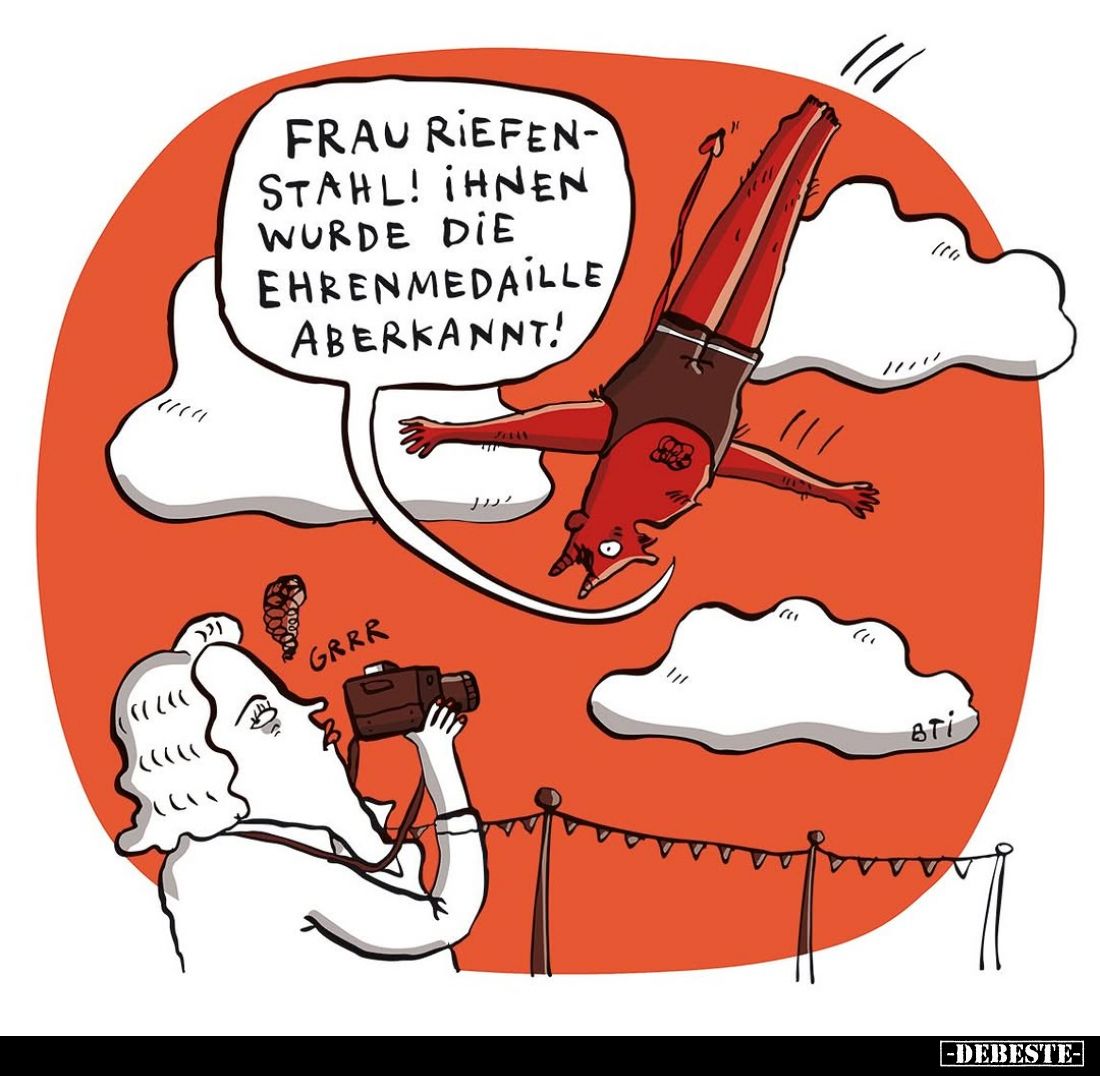 Frau Riefenstahl! Ihnen wurde die Ehrenmedaille aberkannt!