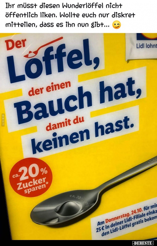 Ihr müsst diesen Wunderlöffel nicht öffentlich liken..