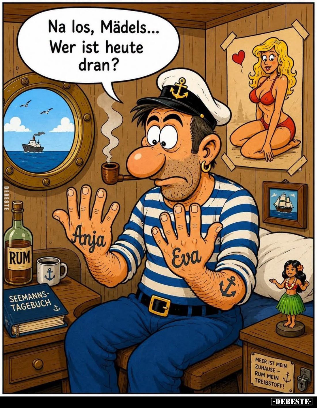Na los, Mädels...
Wer ist heute dran?