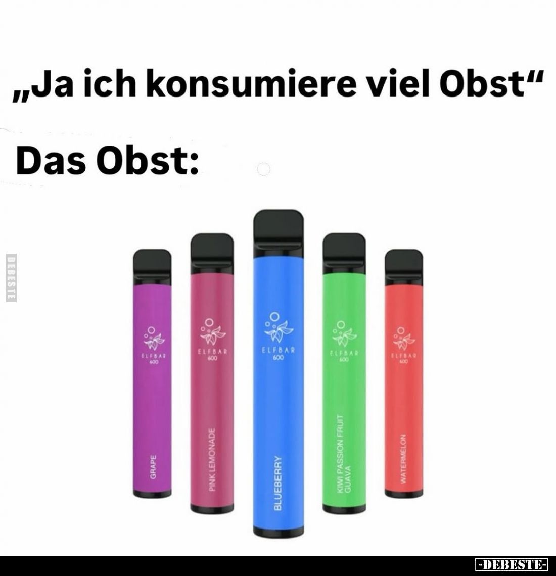 "Ja ich konsumiere viel Obst" Das Obst: