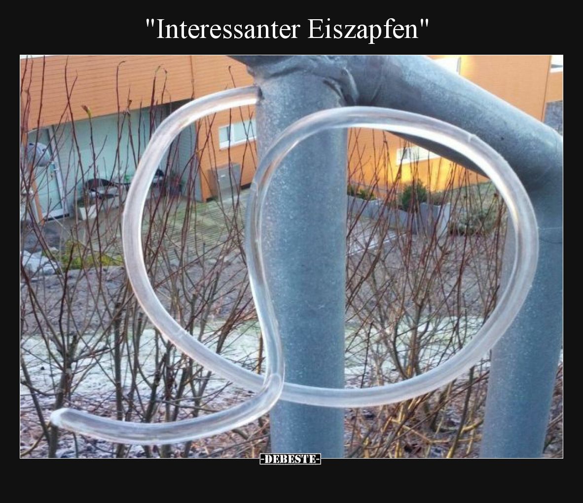 "Interessanter Eiszapfen"