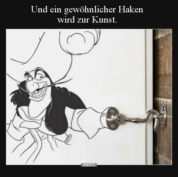 Und ein gewöhnlicher Haken wird zur Kunst.
