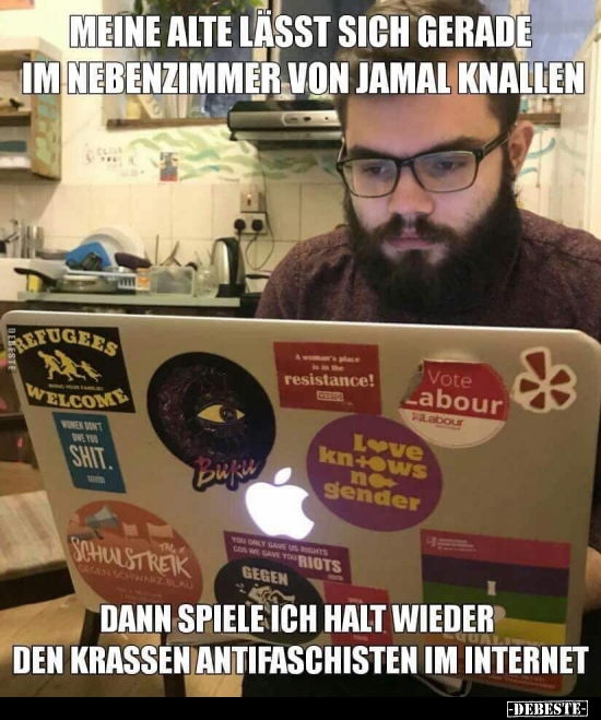 Meine Alte lässt sich gerade im Nebenzimmer von Jamal..