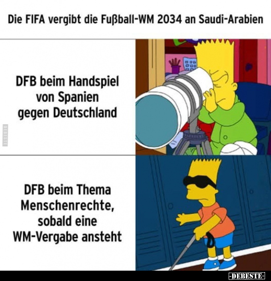 Die FIFA vergibt die Fußball-WM 2034 an Saudi-Arabien.. - Lustige Bilder | DEBESTE.de