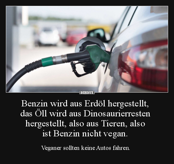 Benzin wird aus Erdöl hergestellt, das Öll wird aus..