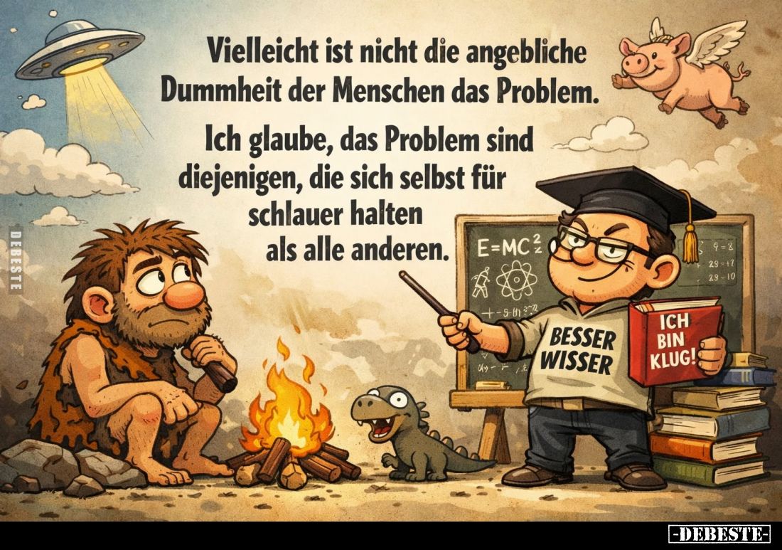 Vielleicht ist nicht die angebliche Dummheit der Menschen das Problem.
Ich glaube, das Problem sind diejenigen, die sich sel...