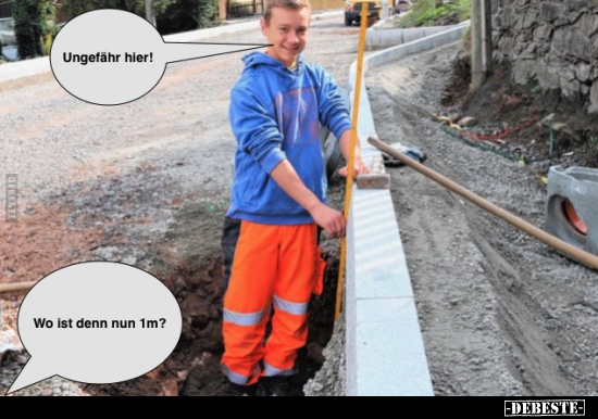 Ungefähr hier!

Wo ist denn nun 1m?